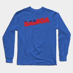 Samoa Vintage style retro souvenir Long Sleeve T-Shirt